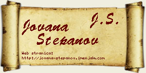 Jovana Stepanov vizit kartica